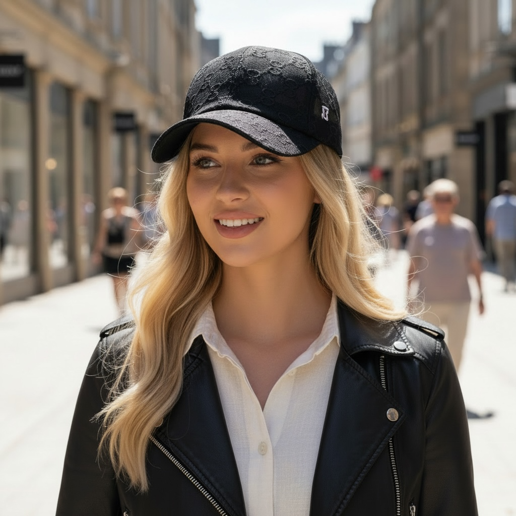 Ladies Fashion Monogram Baseball Cap